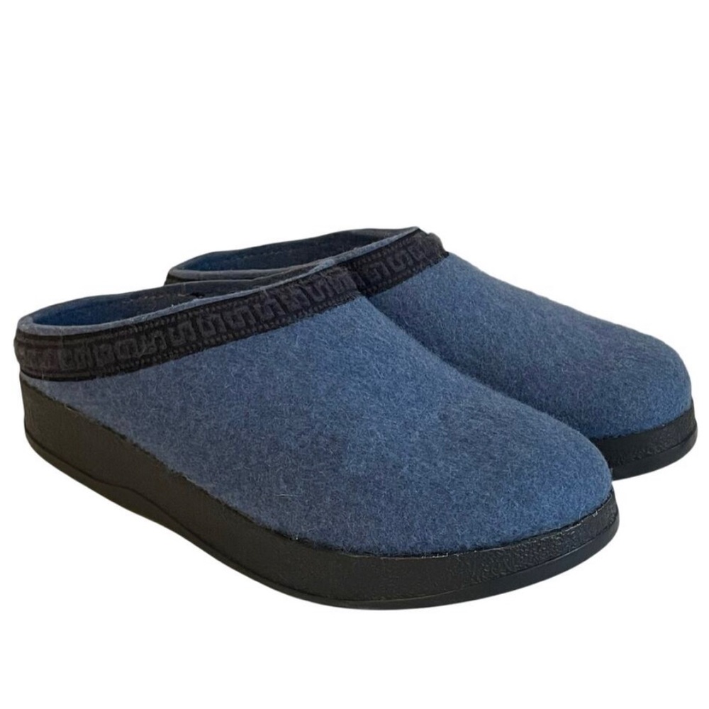 Stegmann Wool Clogs Blue Size 7 Women’s Boiled Wool Mules indoor outdoor